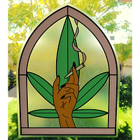 LARGE (10×13) Smoking Hand Window Sticker