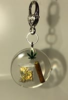 420 Cannabis Weed Bag and Joint Marijuana Keychain