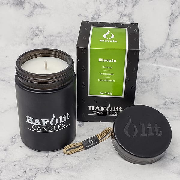 HAFlit Candle Elevate box candle lid wick
