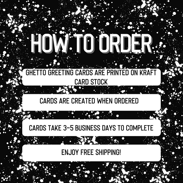 How to order ghetto greeting cards at HipHopSeen