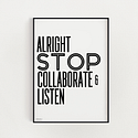 Vanilla Ice “Alright Stop Collborate and Listen” Hip Hop Fan Art Bold Lettering