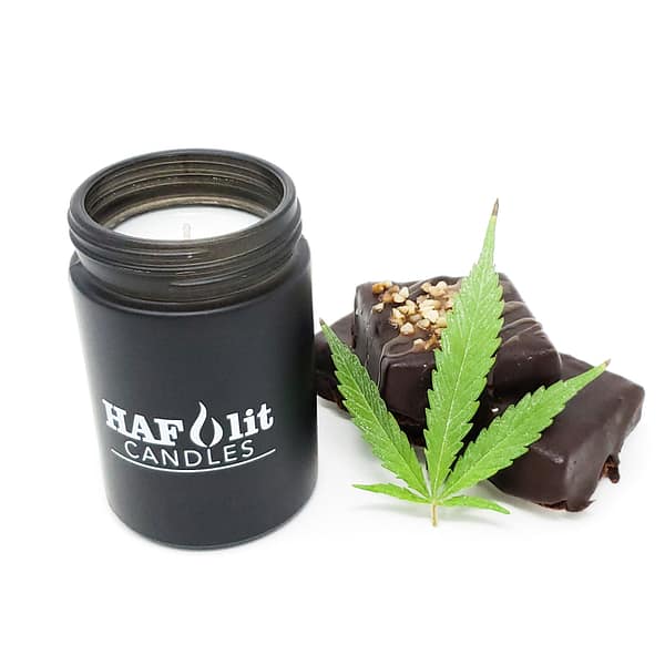 HAFlit candle baked brownie cannabis pot cocoa caramel